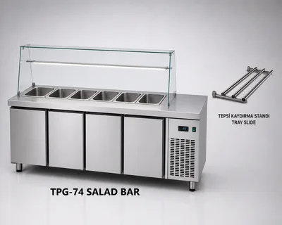 Counter Type Salad Bar with GN 1/1 Containers (TPG Salad Bar Series)