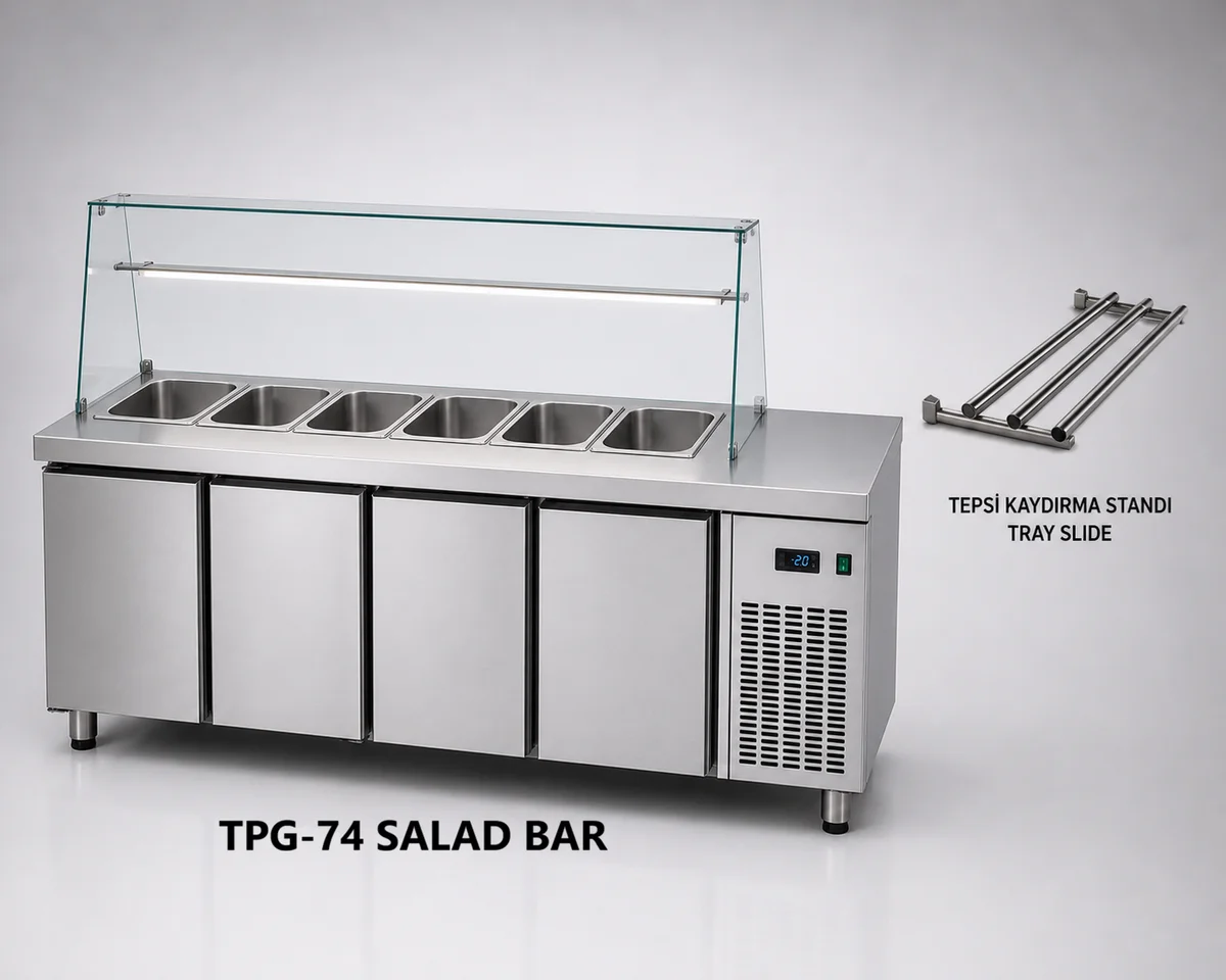 Counter Type Salad Bar with GN 1/1 Containers (TPG Salad Bar Series)