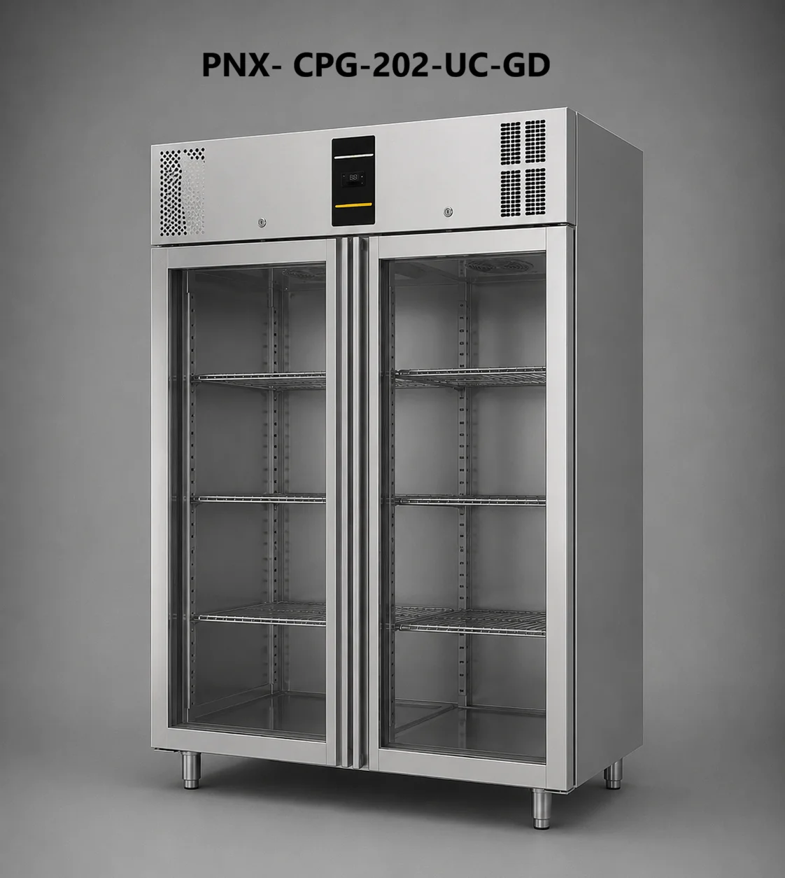 Upright Double Door (2-Module) Gastronorm Refrigerator (PNX-CPG-200 Series)