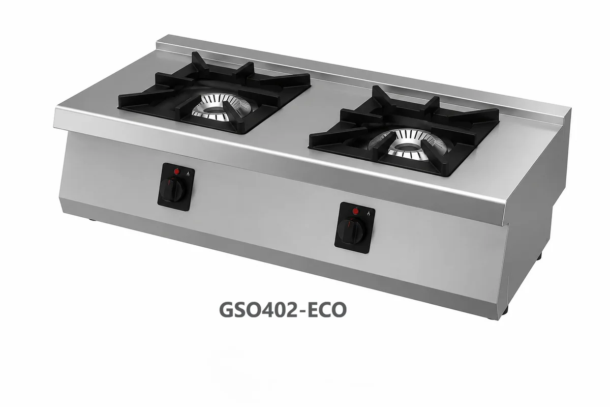 Countertop Open Gas Burner, 550mm Depth (Eco)