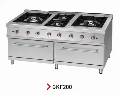 Industrial Gas Range with Oven, 2m² (Multi-Configuration)