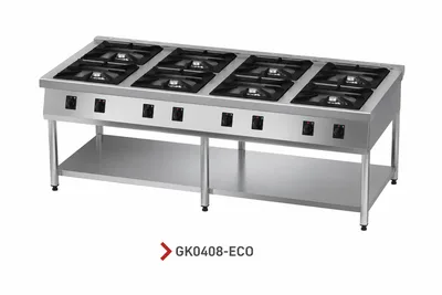 Open Gas Burner with Base Shelf, 550/1000mm Depth (Eco)
