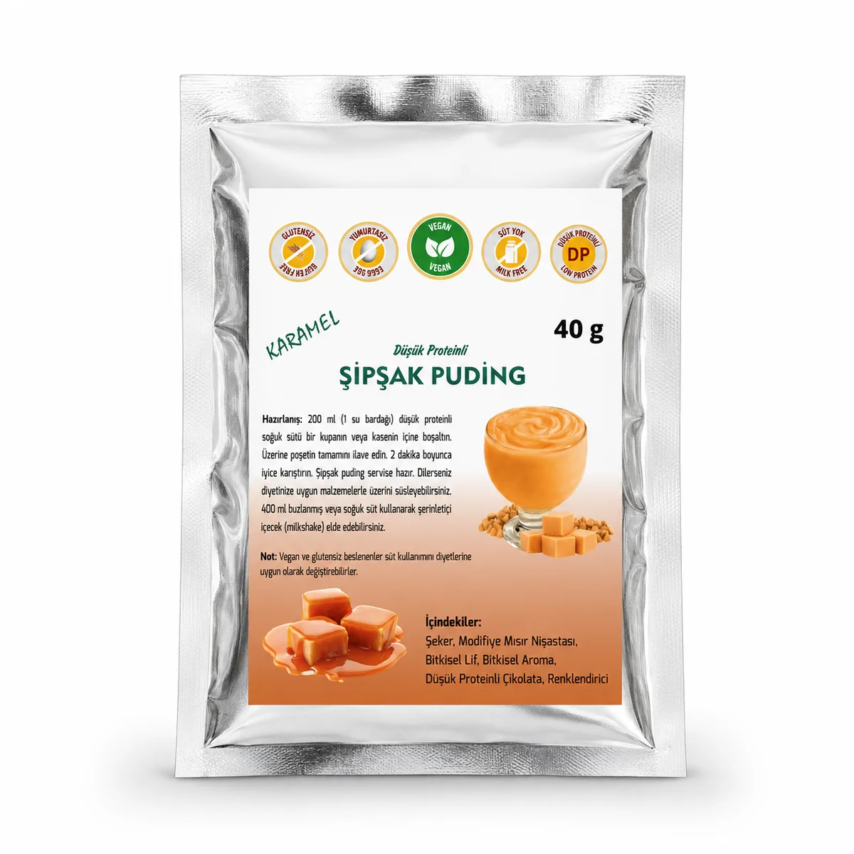 Low-Protein Instant Caramel Pudding Mix
