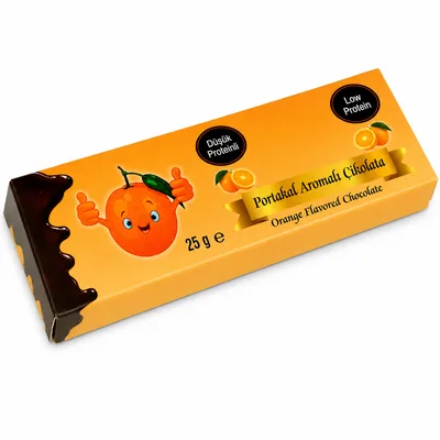 Low-Protein Orange-Flavored Chocolate Bar