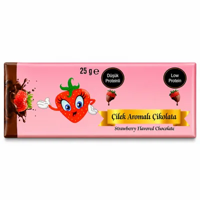 Low-Protein Strawberry-Flavored Chocolate Bar